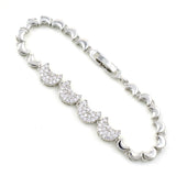 Moon Zircon Bracelet Women Girls Friendship Charm Chain Jewelry Gift