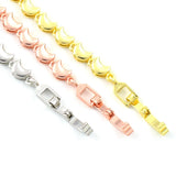 Moon Zircon Bracelet Women Girls Friendship Charm Chain Jewelry Gift