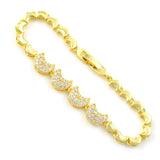 Moon Zircon Bracelet Women Girls Friendship Charm Chain Jewelry Gift