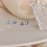Heart 925 Silver Stud Earrings for Women