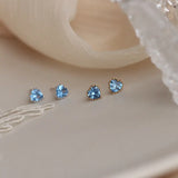 Heart 925 Silver Stud Earrings for Women