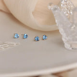 Heart 925 Silver Stud Earrings for Women