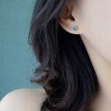 Heart 925 Silver Stud Earrings for Women