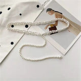 Women Pearl Belt Waist Belt Crystal Strap Pearl Wedding Chain Belt 339