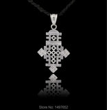 Ethiopian Cross Pendant African Wedding Silver Plated Jewelry