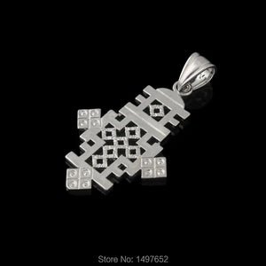Ethiopian Cross Pendant African Wedding Silver Plated Jewelry