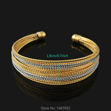 Ethiopian Bangles 18K Gold/Silver Plated Bracelets Jewelry