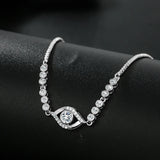 Evil Eye CZ Crystal 14K Bracelet for Women