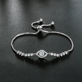 Evil Eye CZ Crystal 14K Bracelet for Women