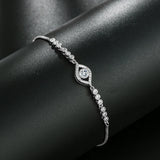 Evil Eye CZ Crystal 14K Bracelet for Women