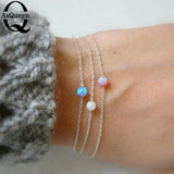 4mm Opal Gem Bracelet for Women Round Shape Friendship Bracelets