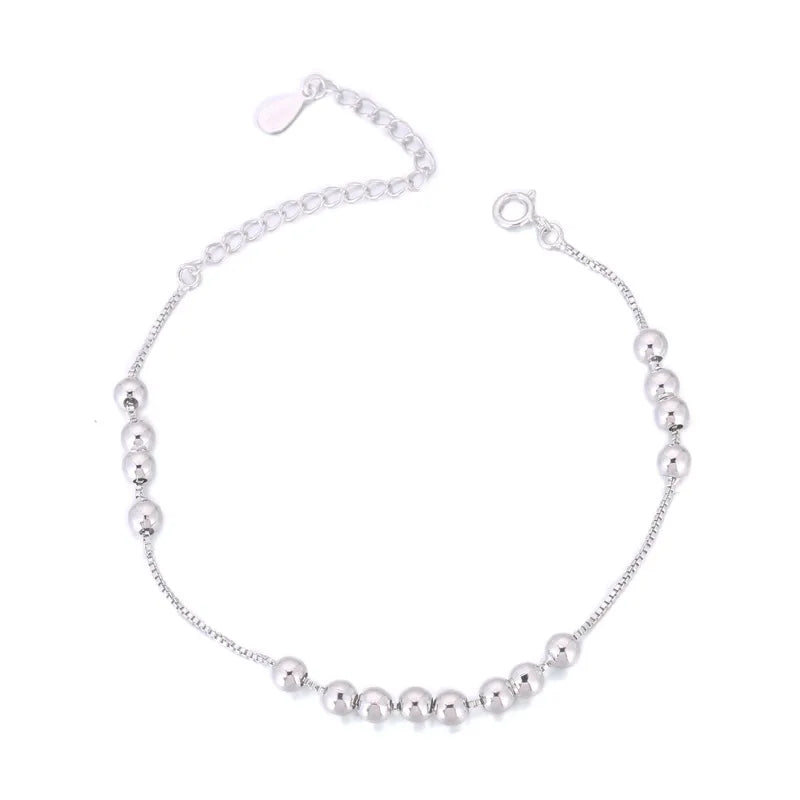 925 Sterling Silver Anklet Bracelet for Women & Girls