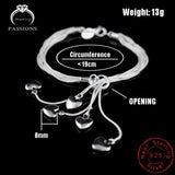 Arrival 925 Silver Bracelet Love Heart Tassel Women Jewelry