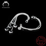 Arrival 925 Silver Bracelet Love Heart Tassel Women Jewelry