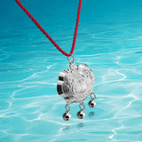 925 Sterling Silver Lock Pendant Necklace for Long Life