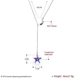 925 Sterling Silver Moon and Star Pendant Necklace