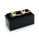 Rock Guitar Men's Cufflinks in Golden Brass