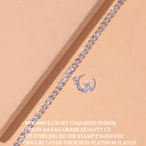 Arrival Silver Star Moon Crystals Anklet for Women Party Gift