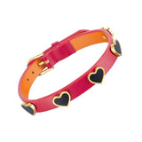Heart-shaped Acrylic Leather Bracelet Woman Gift