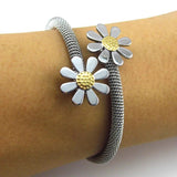 Arrival Stainless Steel Elastic Flower Bracelets For Women