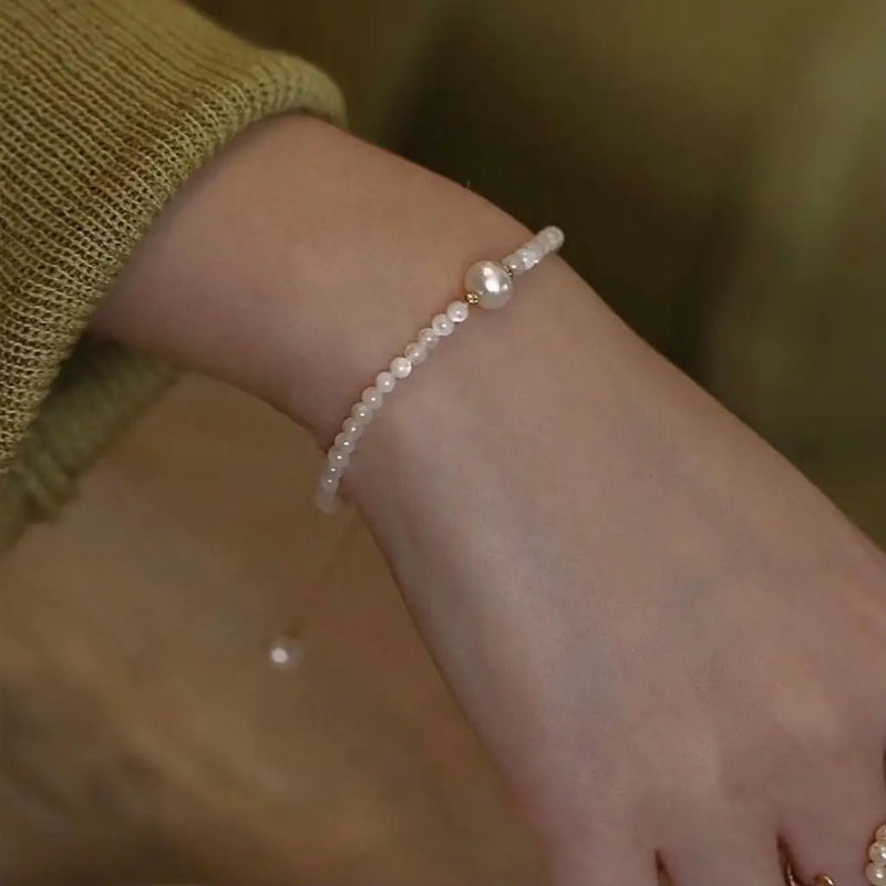 Arrival Natural Freshwater Pearl 14k Filled Female Bracelet Necklace Jewelry