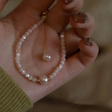 Arrival Natural Freshwater Pearl 14k Filled Female Bracelet Necklace Jewelry