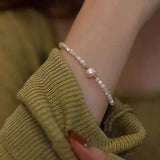 Arrival Natural Freshwater Pearl 14k Filled Female Bracelet Necklace Jewelry