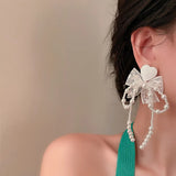 Pearl Water Drop Dangle Earrings Tassle Jewelry