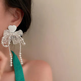 Pearl Water Drop Dangle Earrings Tassle Jewelry