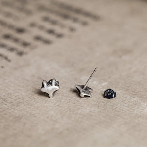 925 Sterling Silver Fox Stud Earrings Cute Animal Jewelry