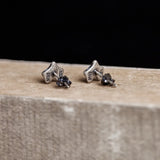 925 Sterling Silver Fox Stud Earrings Cute Animal Jewelry