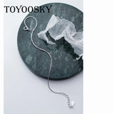 925 Sterling Silver Small Ball Beads Bracelet Chain for Women
