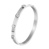 Arrival Women CZ Crystal Bangle Plating Cuff Bracelet Jewelry