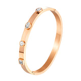 Arrival Women CZ Crystal Bangle Plating Cuff Bracelet Jewelry