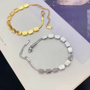 LOVE Stainless Steel Bracelet Twist Metal Chain Wrist Gift