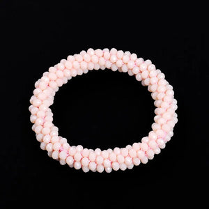 Handmade Rondelle Crystal Porcelain Beads Bracelet