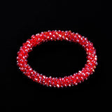 Handmade Rondelle Crystal Porcelain Beads Bracelet
