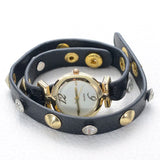 Fashion Wrap Women Watch Double Wrap Leather Bracelet Gift