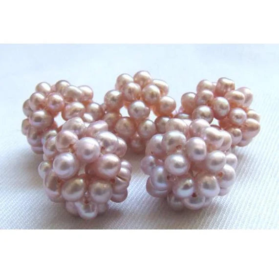 Purple Freshwater Pearl Ball Jewelry Set