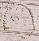 Baroque Freshwater Pearl Bangle Wedding Jewelry