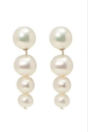Favorite Pearl Dangle Earrings S925 Sterling Silver Stud Fine Jewelry