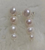 Favorite Pearl Dangle Earrings S925 Sterling Silver Stud Fine Jewelry
