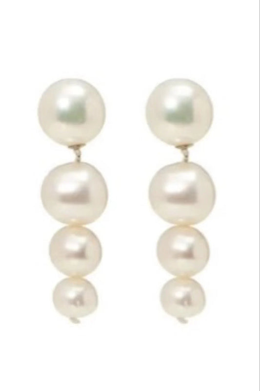 Favorite Pearl Dangle Earrings S925 Sterling Silver Stud Fine Jewelry