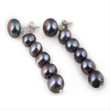 Pearl Dangle Earrings 925 Silver Stud Jewelry