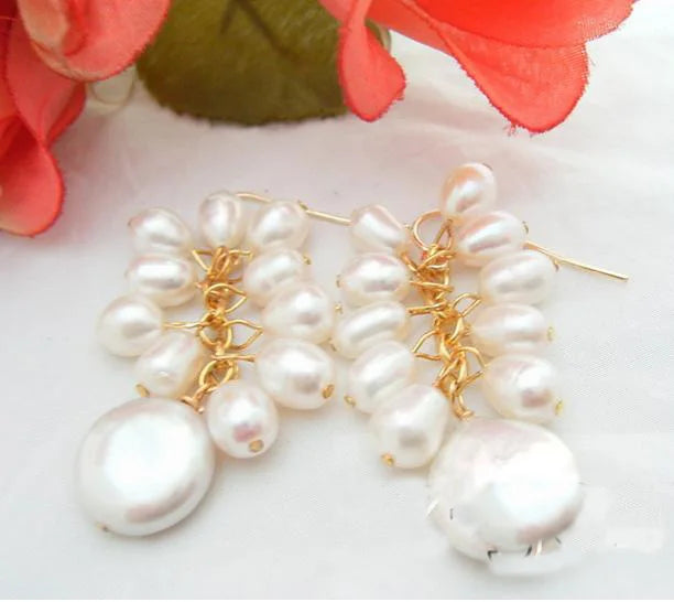 Arrival Favorite Pearl Earrings 6-14mm Freshwater Pearls Plated Hook Dangle