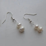 Arrival Freshwater Pearl Earrings 7mm Round S925 Silver Dangle Earring