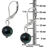 Pink Freshwater Pearl Earrings 9mm Silver Lever Back Dangle