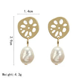 Natural Freshwater Baroque Pearl Earrings