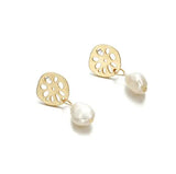 Natural Freshwater Baroque Pearl Earrings