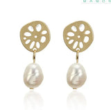 Natural Freshwater Baroque Pearl Earrings